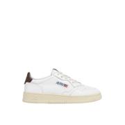 Vintage Low-Top Hvid Brun Sneakers