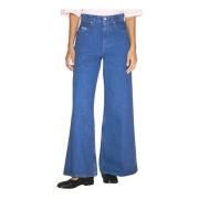 Wide-leg Logo Patch Jeans