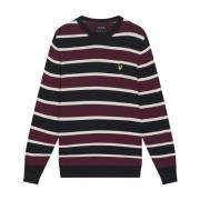 Stribet Crew Neck Jumper