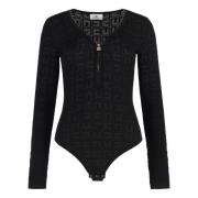 Jacquard Logo Viscose Bodysuit