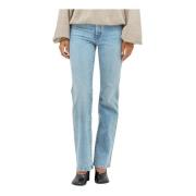 Lysvaskede Mid-Rise Jeans