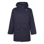 Navy Trench Coat med hætte