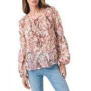 Blomstret Chiffon Bluse til Kvinder