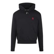 Rød Hjerte Sweatshirt Hættetrøje FW24