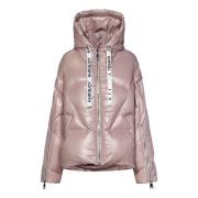 Pink Quiltet Puffer Frakke