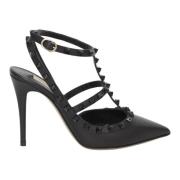 Sorte Læder Rockstud Pumps