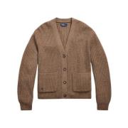 Brun Cardigan Sweaters Italiensk Uld