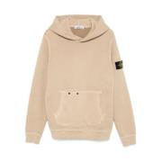 Kompasapplikation Beige Sweatshirt