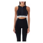 Sort Logo Bånd Crop Top AW24