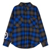 Skjorte I Flannel Check 'gammel vintage effekt'