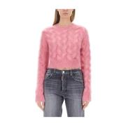 Mohair Cropped Skjorte Lavet i Italien