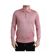 Herre Krave Pullover Sweater Pink