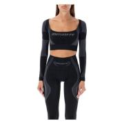 Sort Aktiv Crop Top AW24