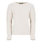 Ivory Uld Silke Crew Neck Sweater