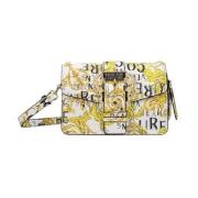 Hvid Barok Print Crossbody Taske