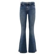 Denim Jeans Love Birds Flare Bottoms