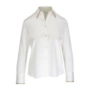 Moderne Slim Bluse med Tippedetaljer