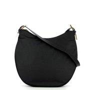 Sort Nylon Skulder Hobo Taske