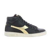 Guld High Top Sneakers Game Stil