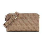 Beige Syntetisk Dame Crossbody Taske