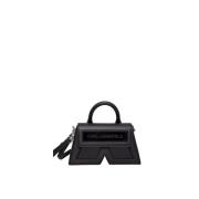 Sort Læder Essential Crossbody Taske