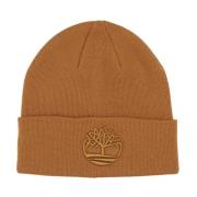 Broderet Beanie Hat i Hvede