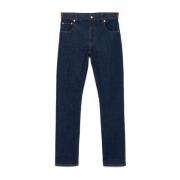 Denim Jeans med Web-Stripe Trim