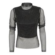 Sort Mesh Rhinestone Sweater AW24