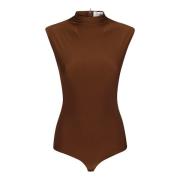 Brun Ærmeløs Bodysuit AW24