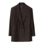 Dobbeltbrystet Sort Blazer