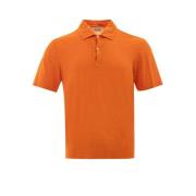 Elegant Linned Poloshirt i Orange