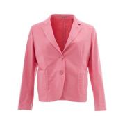 Elegant Pink Cotton Jacket