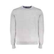 Uld Pullover med Logo Broderi