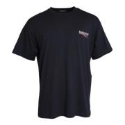 Marineblå Bomuld Logo T-shirt