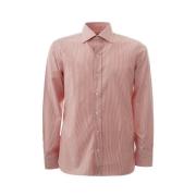 Elegant Pink Cotton Shirt Men