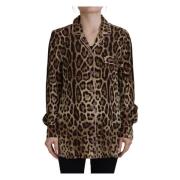 Elegant Leopard Silkebluse