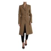 Brun Knappet Trenchcoat Jakke