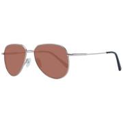 Rose Unisex Solbriller Rund Metal Brun