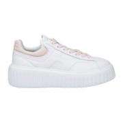 Hvide Sneakers med Pink Detaljer