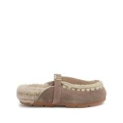 Beige Ruskind Elegante Sandaler