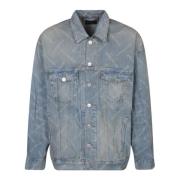 Blå Denim Blazer Jakke