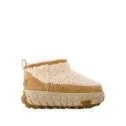 Beige Vinter Shearling Mini Mules