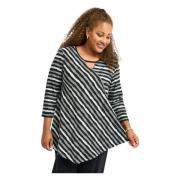 Stribet A-Formet Bluse