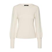 Puff Ls O-Neck Strik Sweater