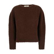 Alpaca Børstet Sweaters i Brun