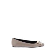 Læder 'Trompette' Ballerina Flats