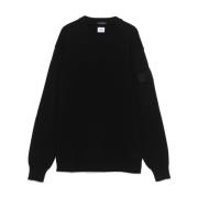 Sort Metropolis Sweater med Logo Patch