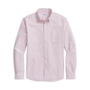 Stribet Regular Fit Oxford Skjorte til sport med Polo Button Down-krav...