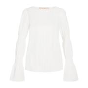 Hvid Zoe Bluse med Stilfulde Detaljer