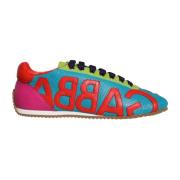 Multicolor Læder Logo Lav-Top Sneakers